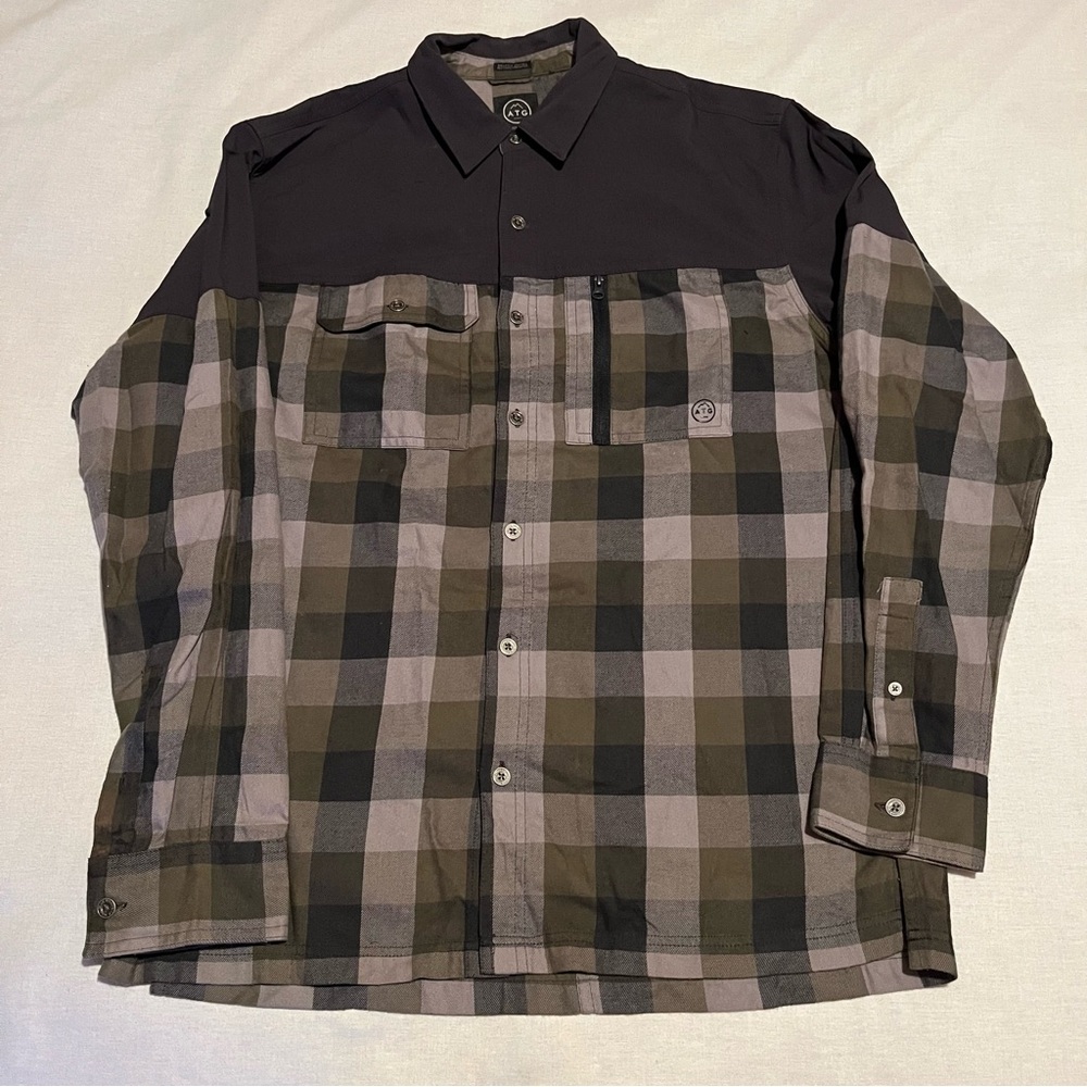 Wrangler Mens Shirt Black Medium Long Sleeve Button Up All Terrain Gear
